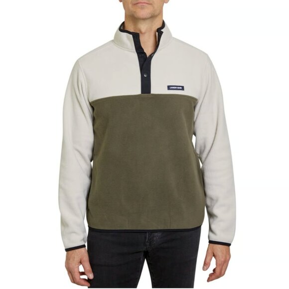 NWT LANDS' END Men's Heritage Fleece Pullover Oeko-Tex Forest Moss Green Size XL - Picture 1 of 10